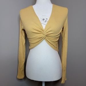 NWT cropped sweater/top - Altar'd State - size large - yellow